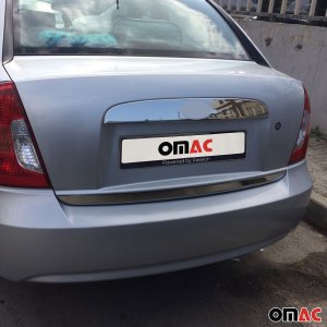 Hyundai Accent Tailgate Trim - Omac - S.Steel - Gloss Silver - '06-'11